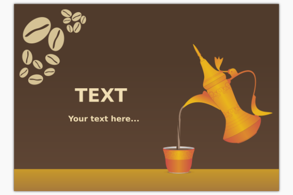 Arabian Style Coffee for Text Background