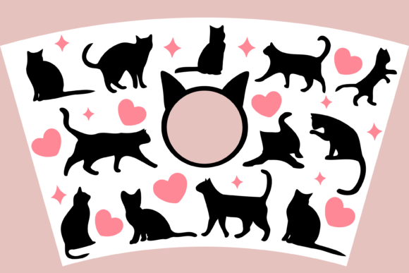 Cat Mom Mama Lady Venti 24oz Wrap