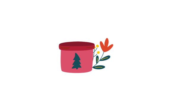Christmas Decoration Cup Tree Vector