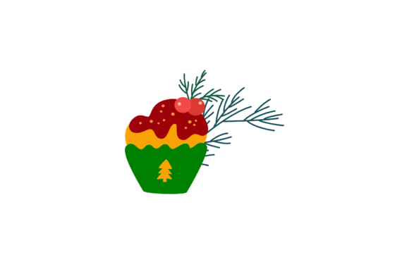 Christmas Ornament Cup Cake Design Xmas