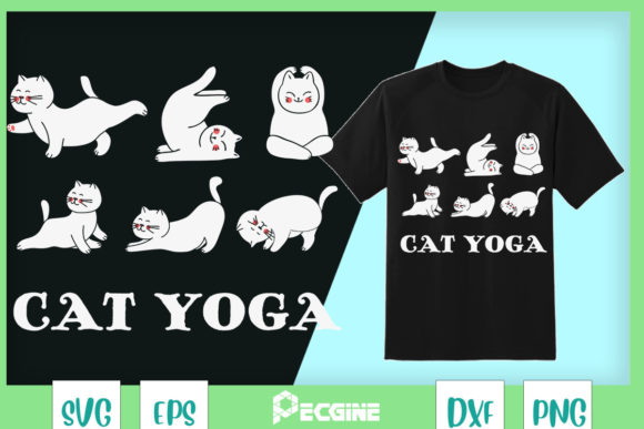 Fun Cat Yoga Cute Family