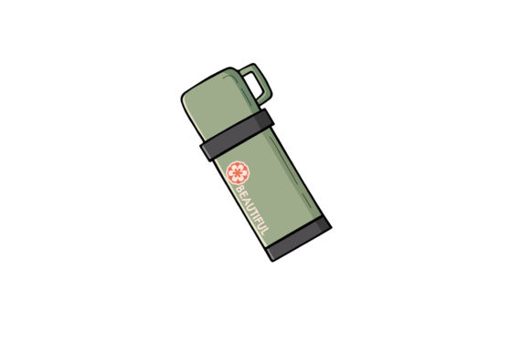 Green Tumbler Butterfly with Cup Vector