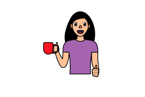 Mom Icon Bring Cup Fill Design Creative