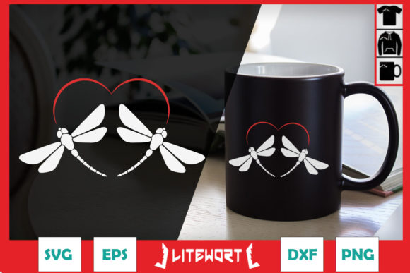 Vintage Heart Dragonfly Valentine’s Day