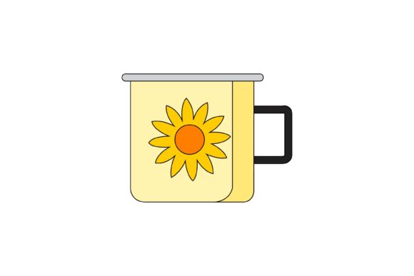 Yellow Flower Cup Vector 4